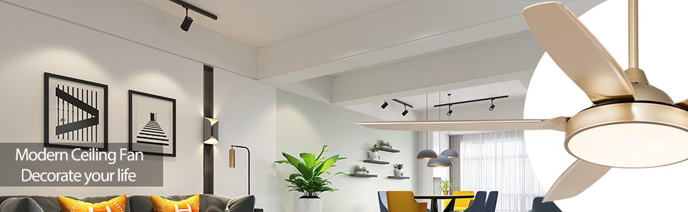 gold ceiling fan with light