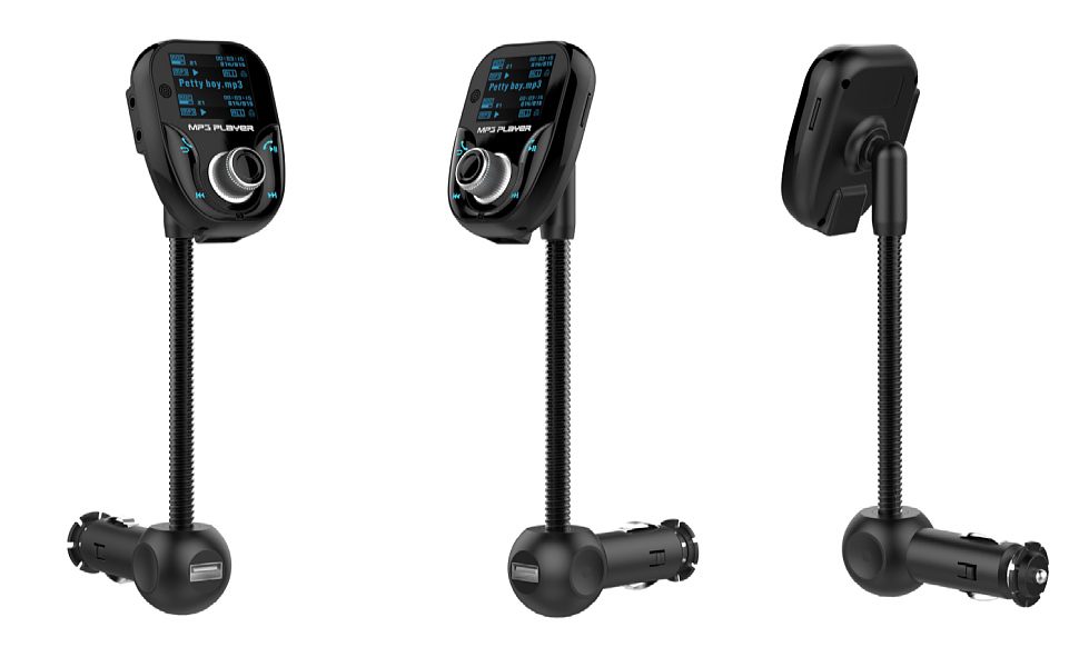 Bluetooth 5.0 FM Transmitter for Car 1.44 LCD Screen Dual