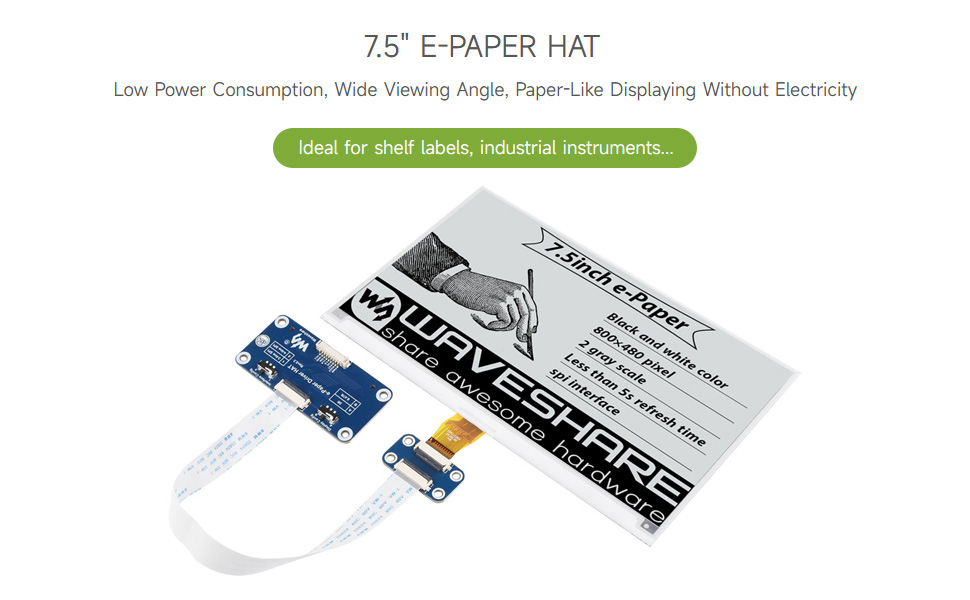 7.5inch e-Paper HAT