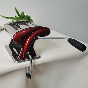 Stainless Steel Manual Noodle Maker with 2mm & 4mm Cutting Blades Durable Hand Crank Pasta Machine