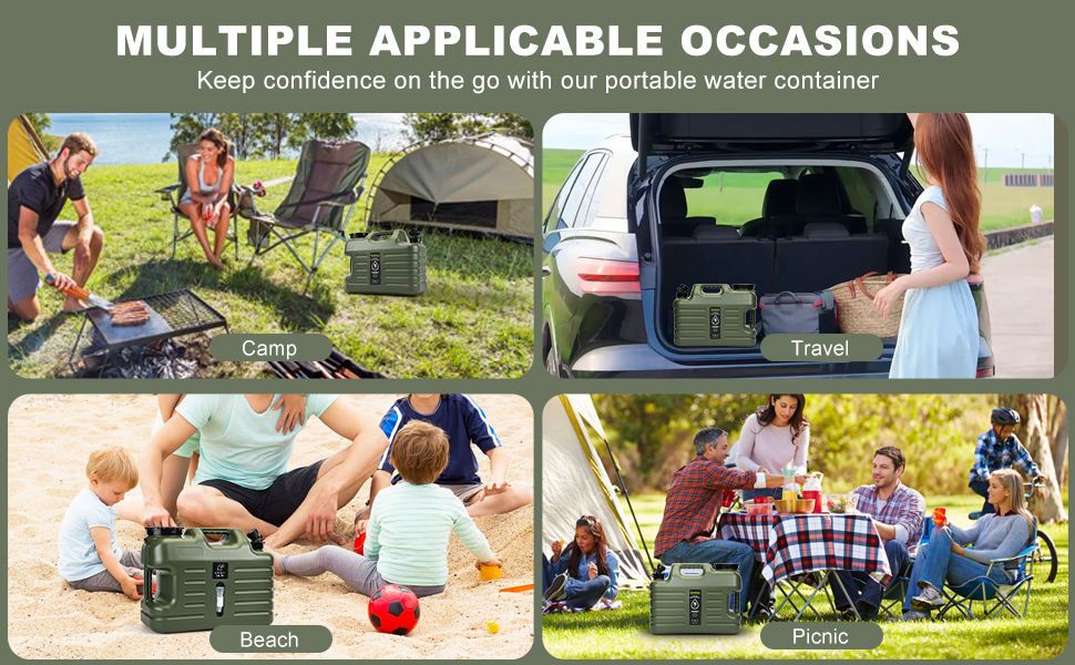 MULTIPLE APPLICABLE OCCASIONS,Keep confidence on the go with our portable water container