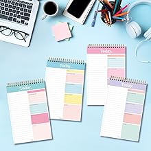 Work notebook organizer planner with four colors