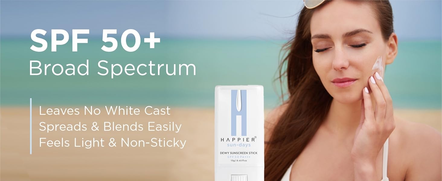 Happier Sunscreen Stick SPF 50 PA+++ Sunscreen For Men & Women