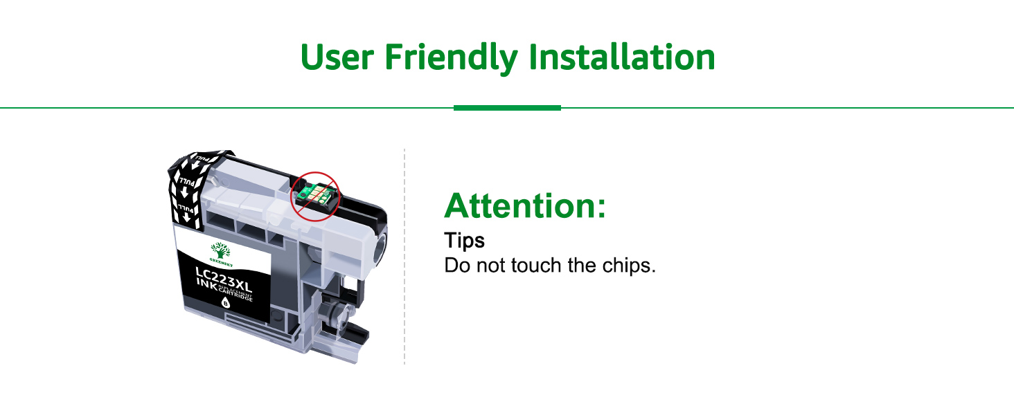 GREENSKY LC223 Ink Cartridge Compatible Replacement for Brother LC223