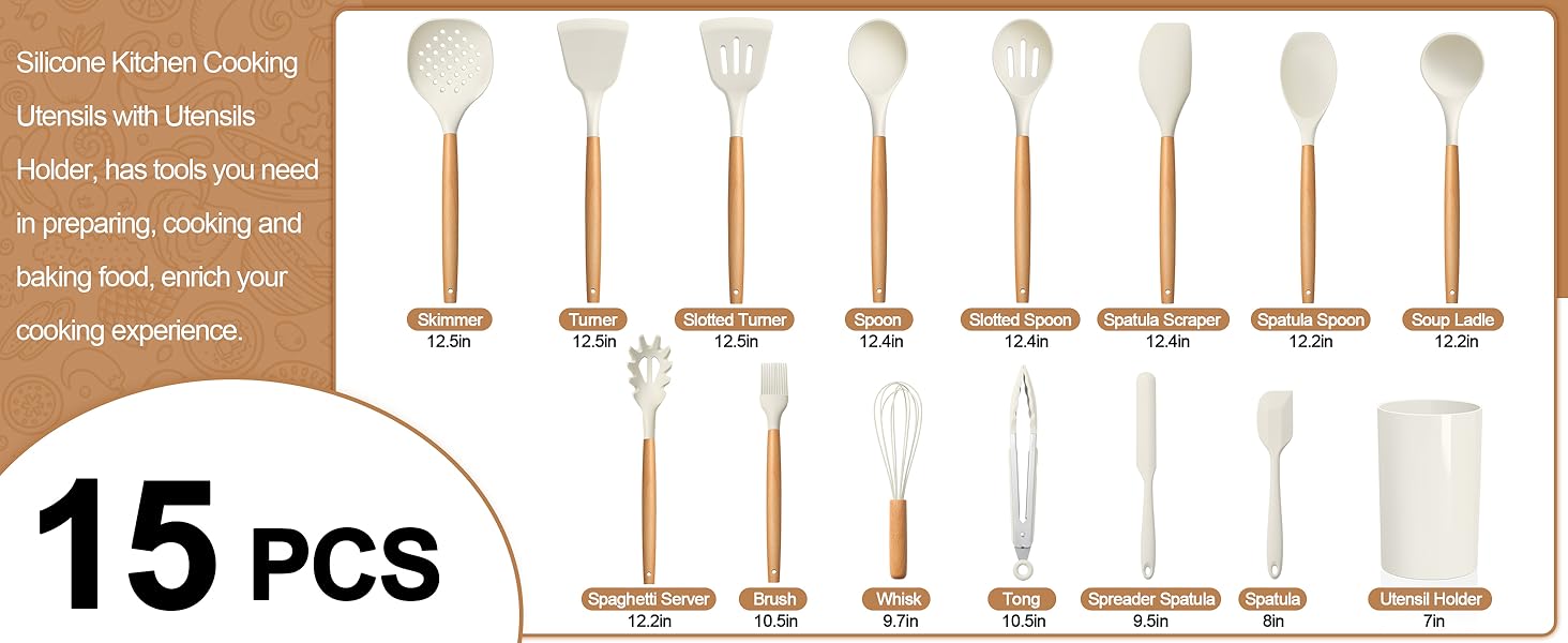 15 PCS utensils