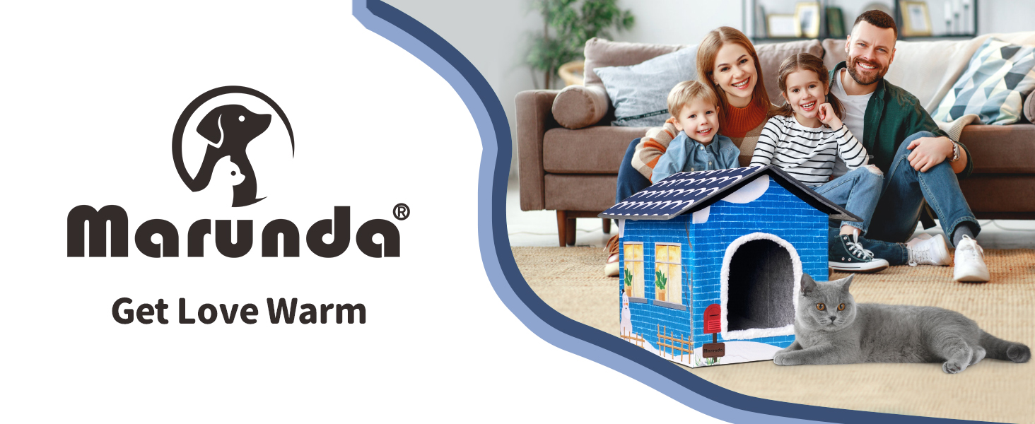 MARUNDA Heated Cat Houses for Outdoor Cats in Winter