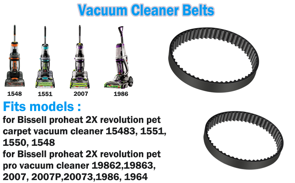 Vacuum Belts Replacement for Bissell ProHeat 2X Revolution