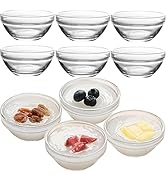 Orkim 3in 2.5oz Small Clear Glass Ramekins Custard Bowls, 10 Pack Mini Glass Dipping Sauce Cups P...