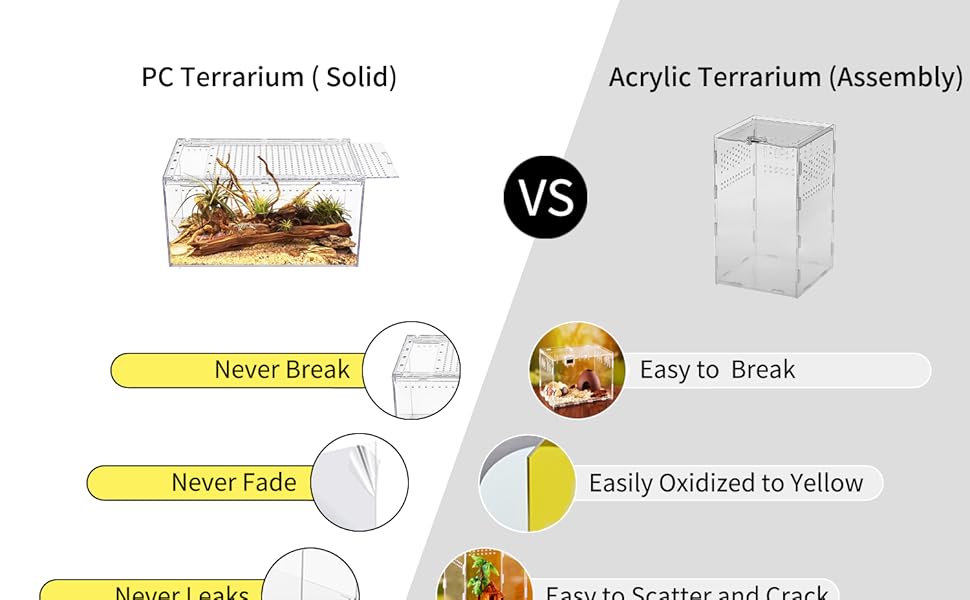 Kein Acryl-Terrarium