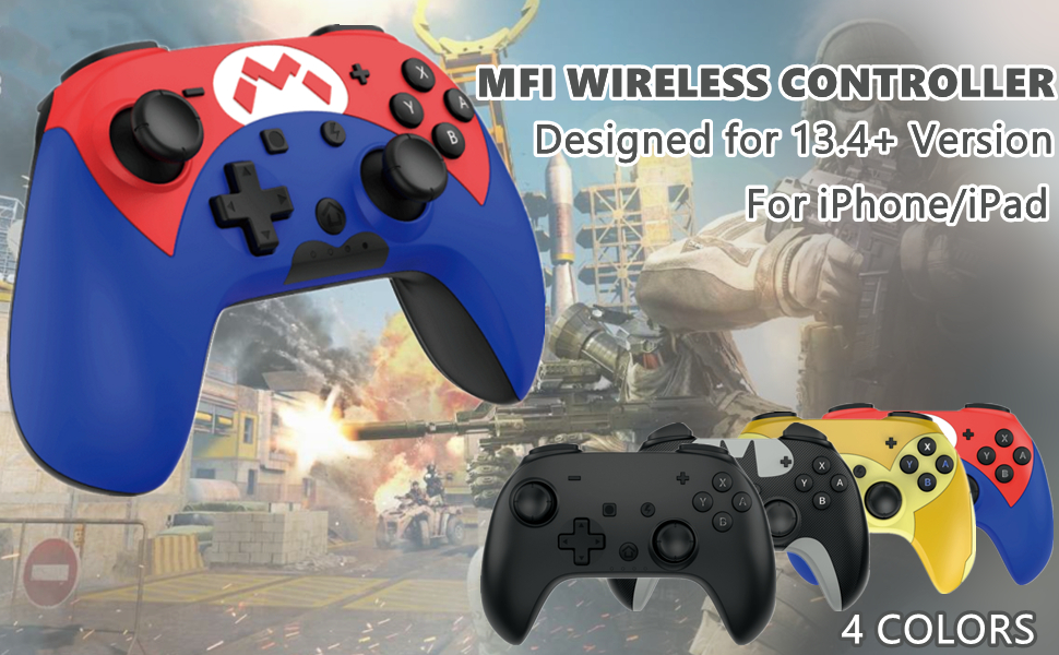Game Controller for iPhone, Megadream MFi Mobile Wireless Gamepad