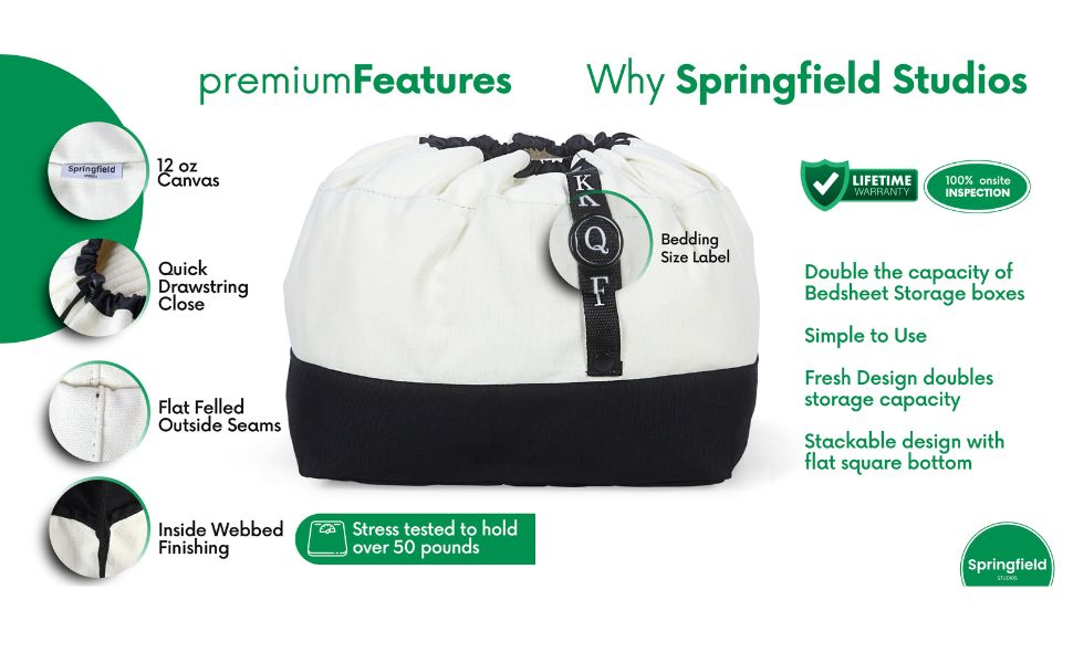 Bed Sheet Organizers and Storage, Each Drawstring Canvas