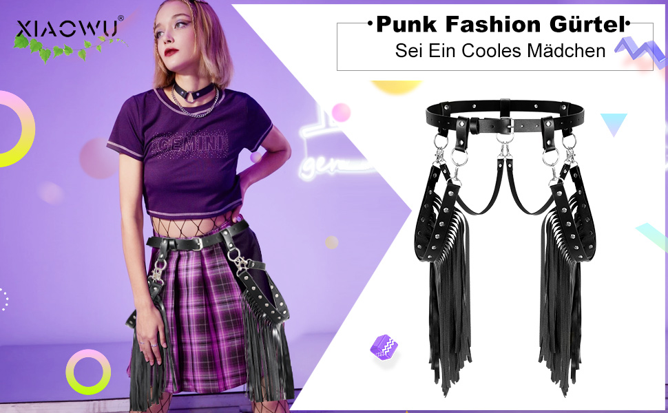 Fransengürtel schwarz