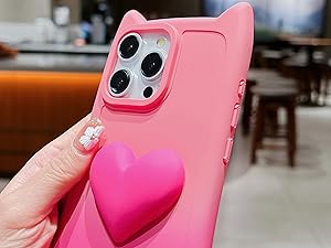3D Heart iPhone 15 Pro Max Case