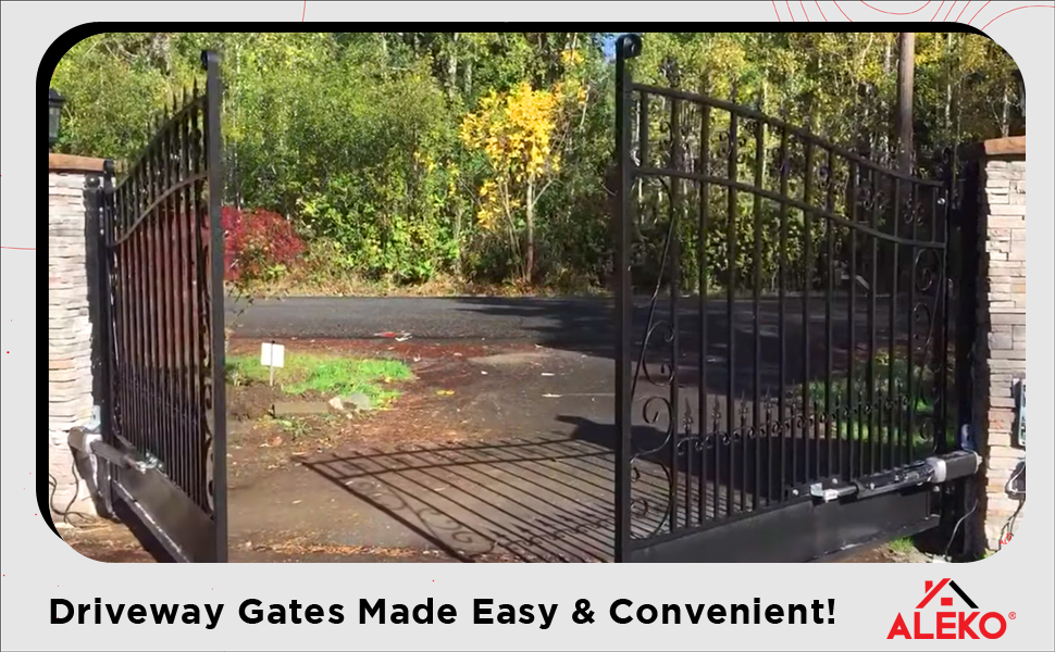 ALEKO Dual Swing Gate Opener Automatic Driveway Gates