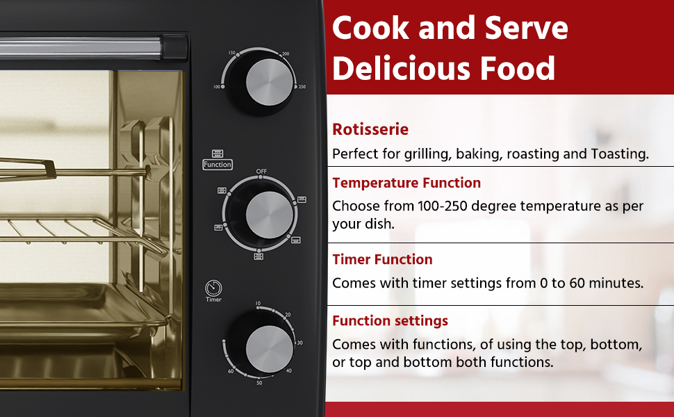 Buy Lifelong Acer LLOT38 40 Litres Oven, Toaster & Griller with