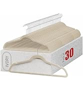Home-it Premium Velvet Hangers 30 Pack - Ivory Suit Hangers Non Slip - Heavy Duty Clothes Hangers...