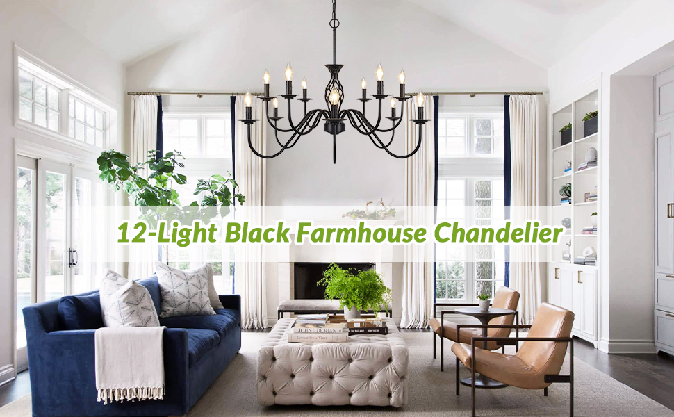 Black Farmhouse Chandelier