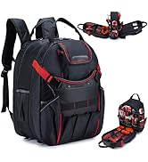 KSIBNW Tool Backpack Heavy Duty for Men, 45-Pockets