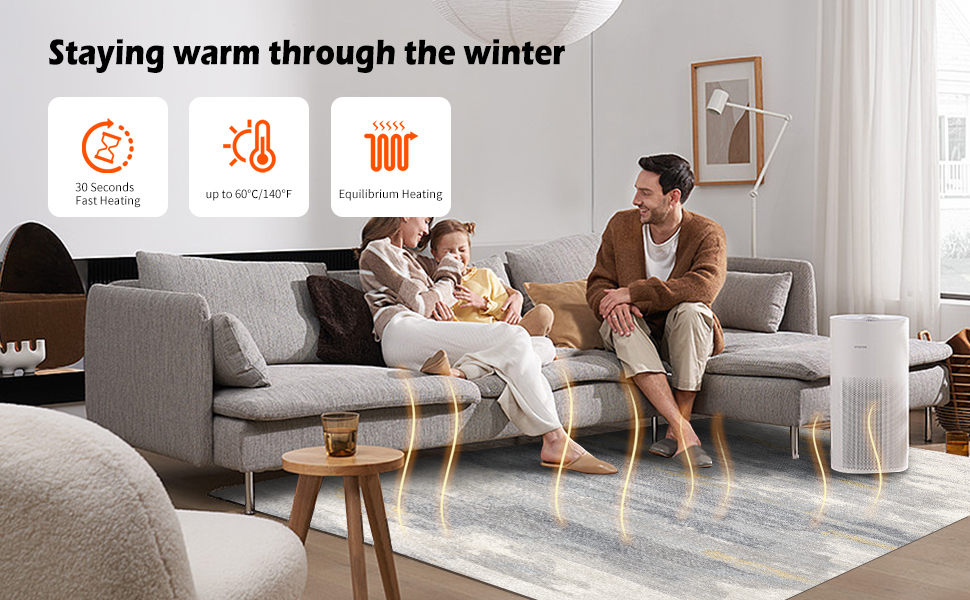 NujorWarm Heater Area Rug Graphene Electric Heated Carpet