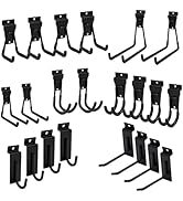 FRAYSCENT Slatwall Accessories 22 PCS Heavy Duty Garage Hooks Slatwall Panel Hooks Slat Wall Hang...