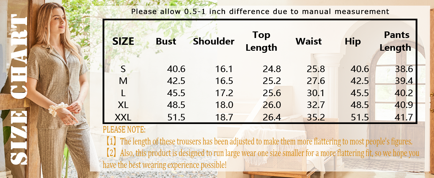 Ekouaer Short Sleeve Ribbed Lounge Sets