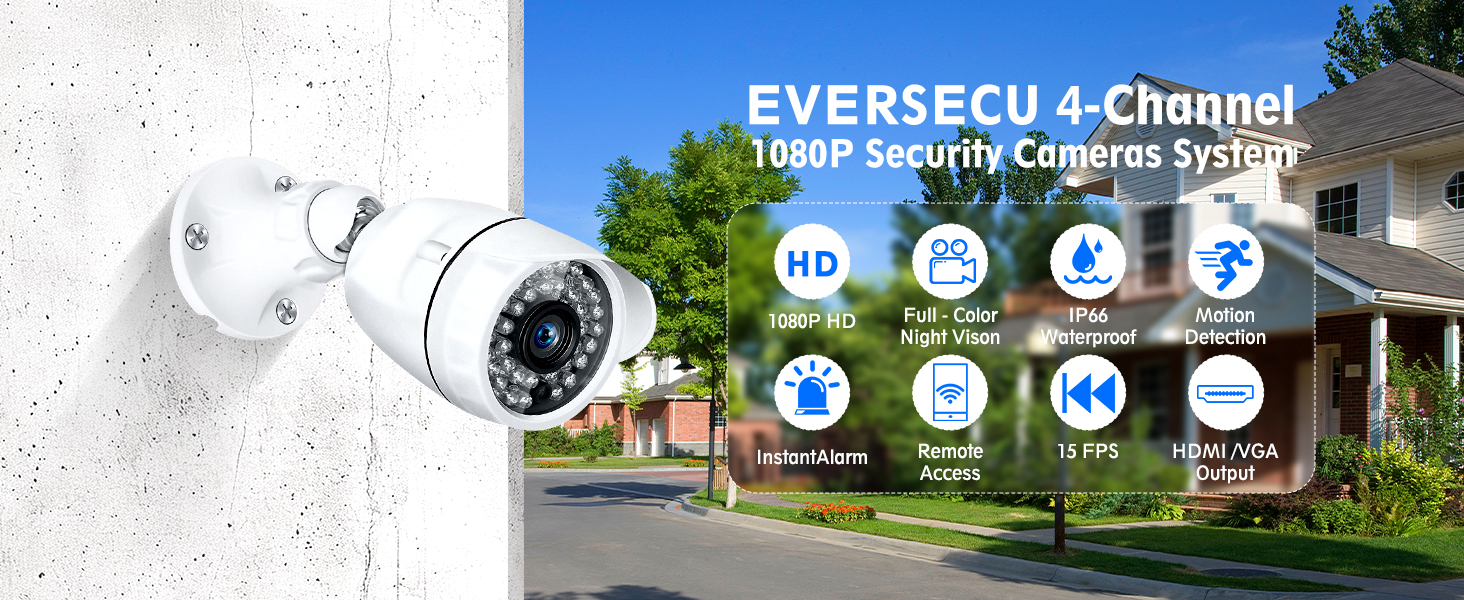 Eversecu 4 Channel Security Camera System