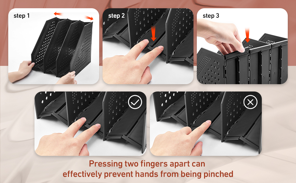 EZWORK Collapsible Magazine File Holder, Desk File