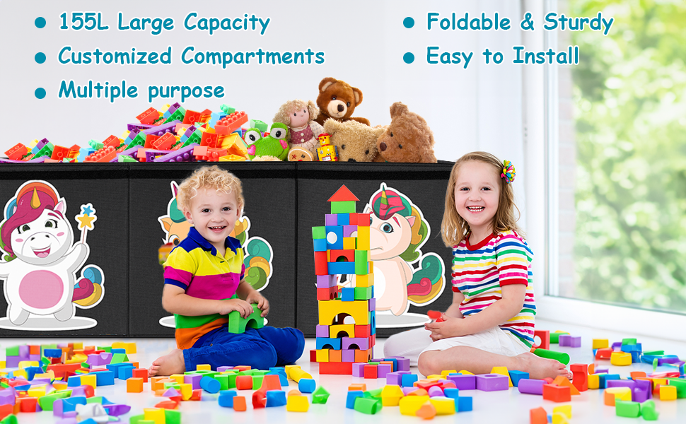 HomeMarvel Toy Box for Boys, Kids Toy Chest, Extra Large