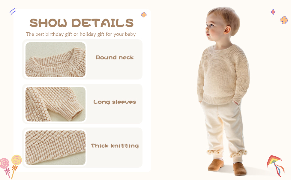 Toddler Baby Boy Girl Knit Sweater