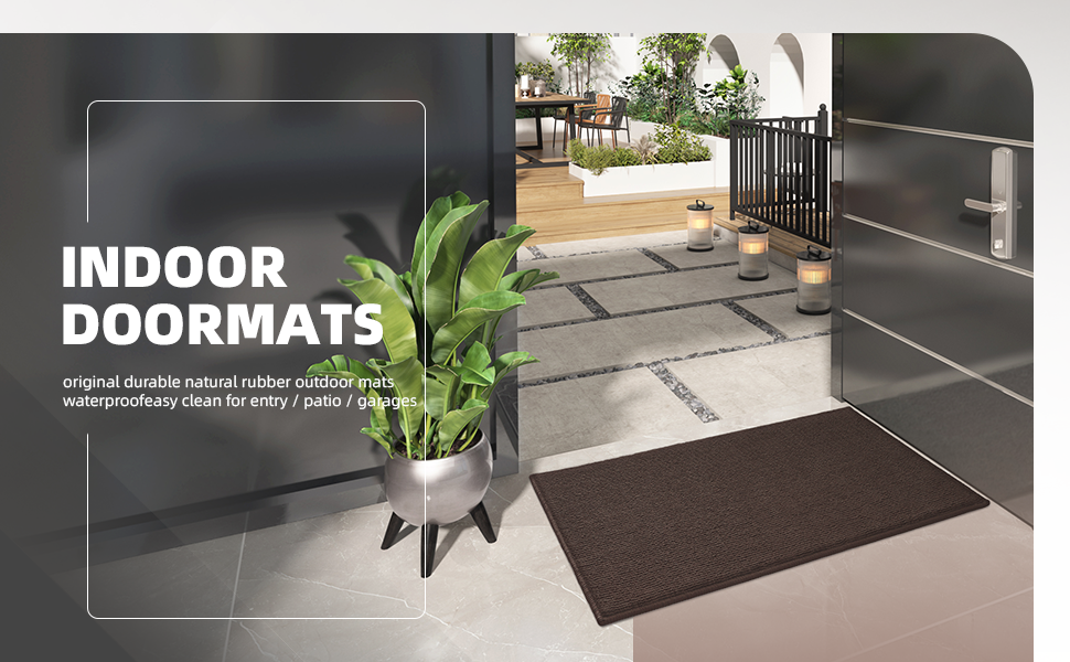 Color G Indoor Door Mat, NonSlip, Dirt Trapper Muddy Mat