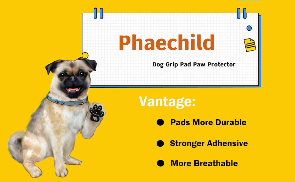 Phaechild Dog Paw Pads AntiSlip Grips,Dog Paw Protectors