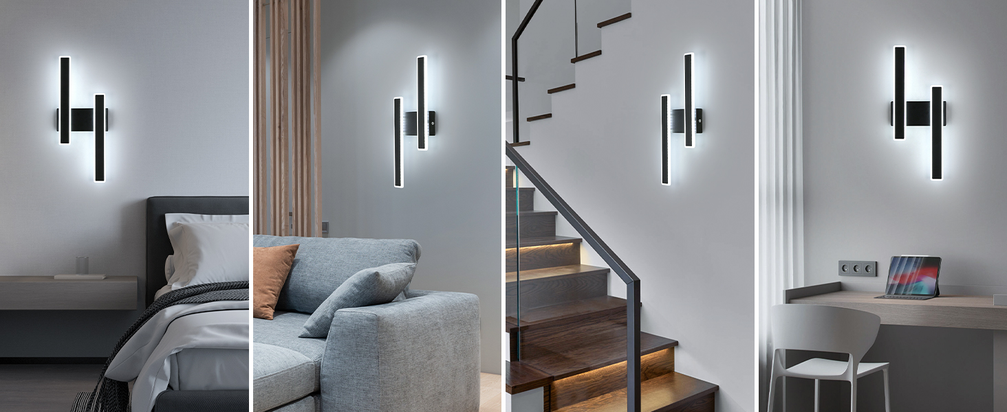 black wall lights