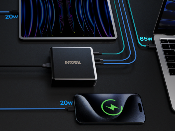 Fast Charger Block, 15W Desk Charger Adapter, Fast Charging Desktop Multiple Usb Station C 4 Ports And 2 Type For Device