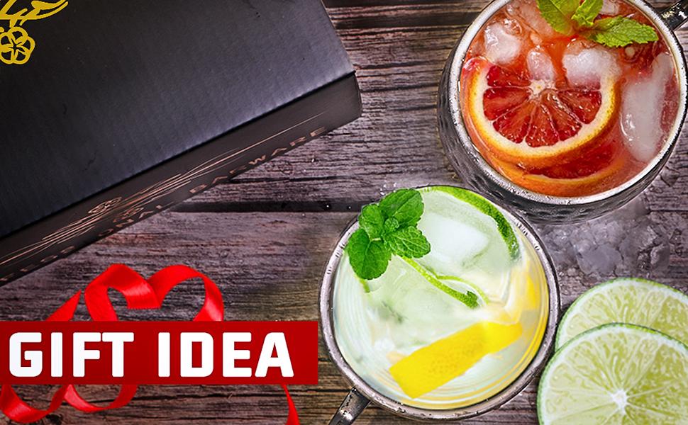 Moscow Mule Mugs Set of 2 Large Lined Mascow Mule Cups Set