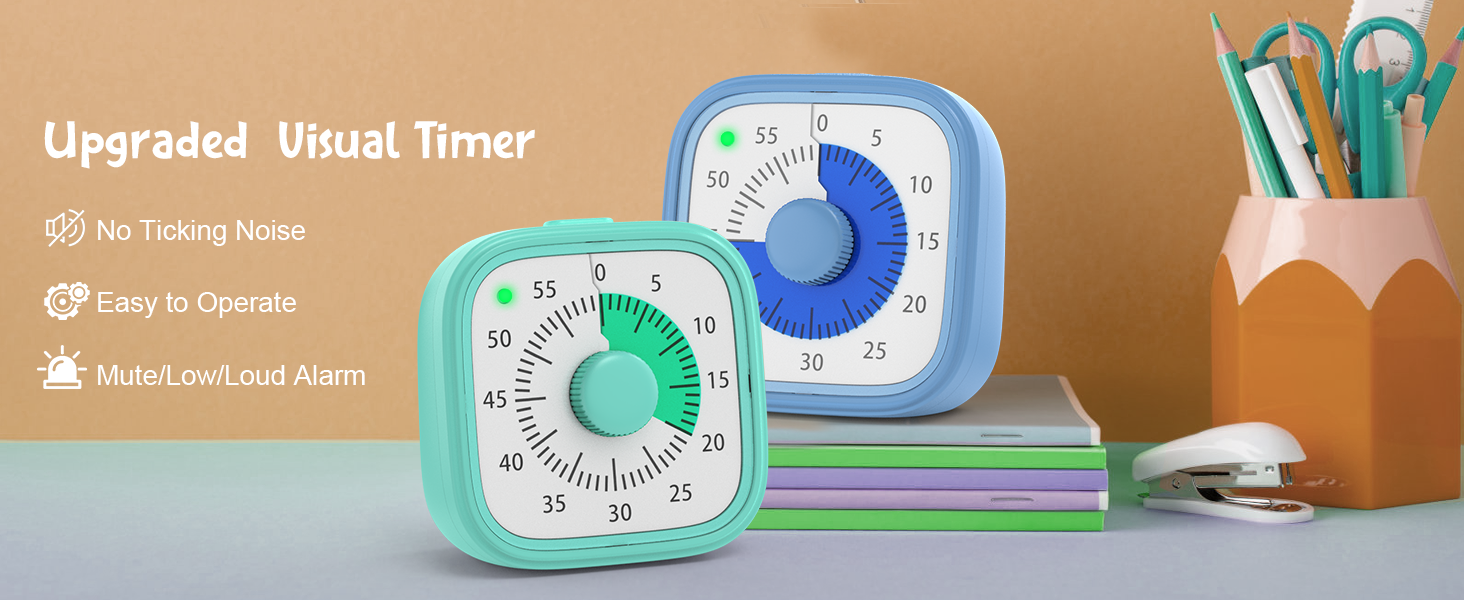 Amazon.com: Visual Timer, Pomodoro Timers for Kids, 60-Minute Desk ...