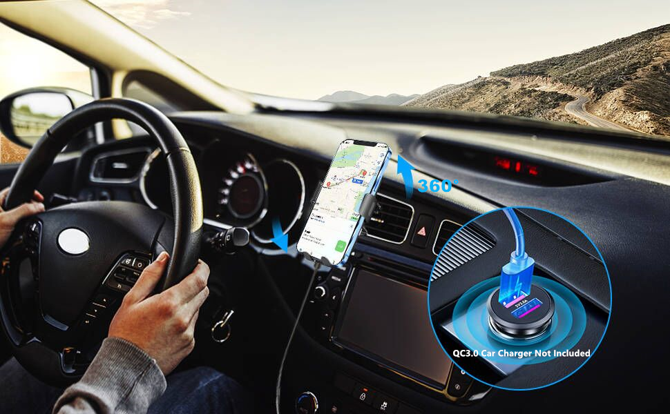 IDOLCO Wireless Car Charger Mount, 15W Fast Charging AutoClamping Car