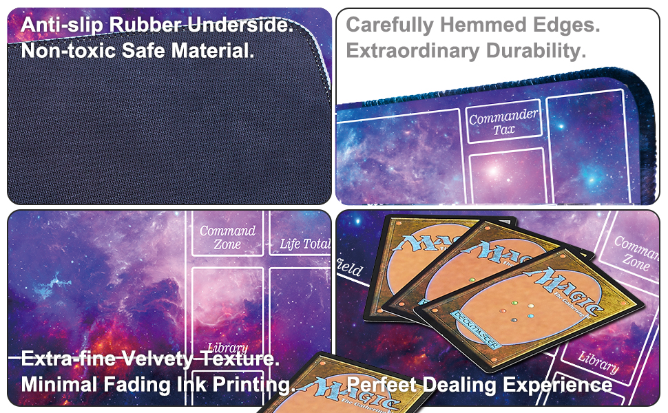 Biouai Stitched MTG Playmats for Magic The Gathering Play