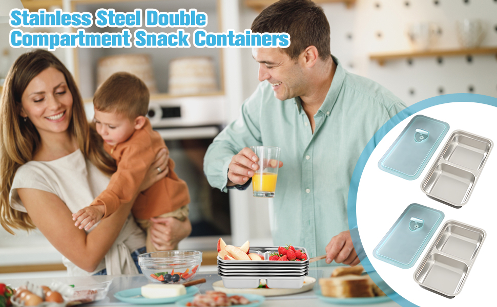 Reusable Snack Condiment Containers with Lids