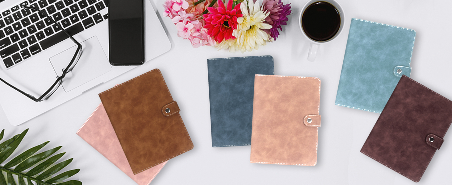Skycase Leather A5 Ring Binder Notebook, 6 Ring A5 Binder with A5