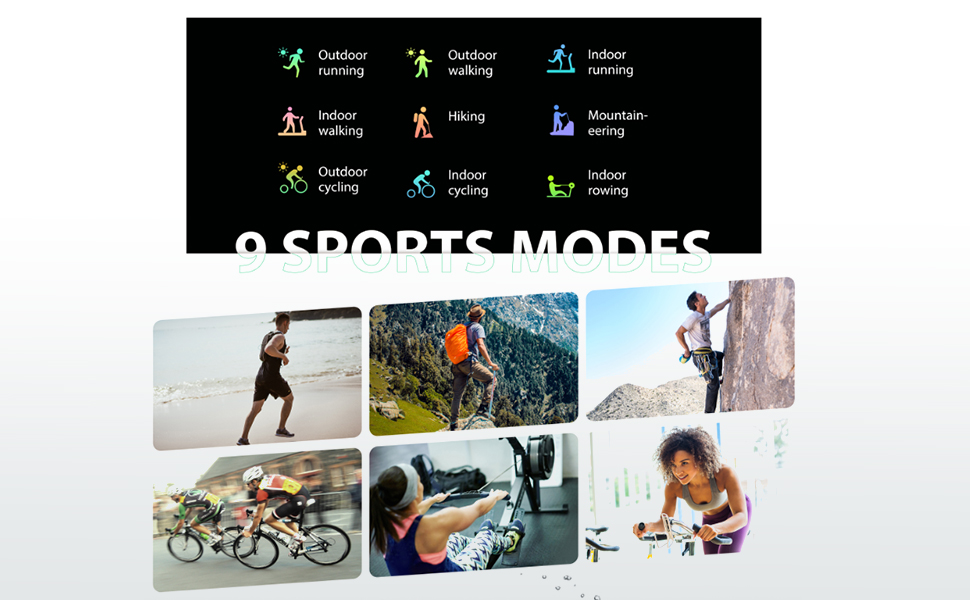9 Sports Modes for Smartwatch