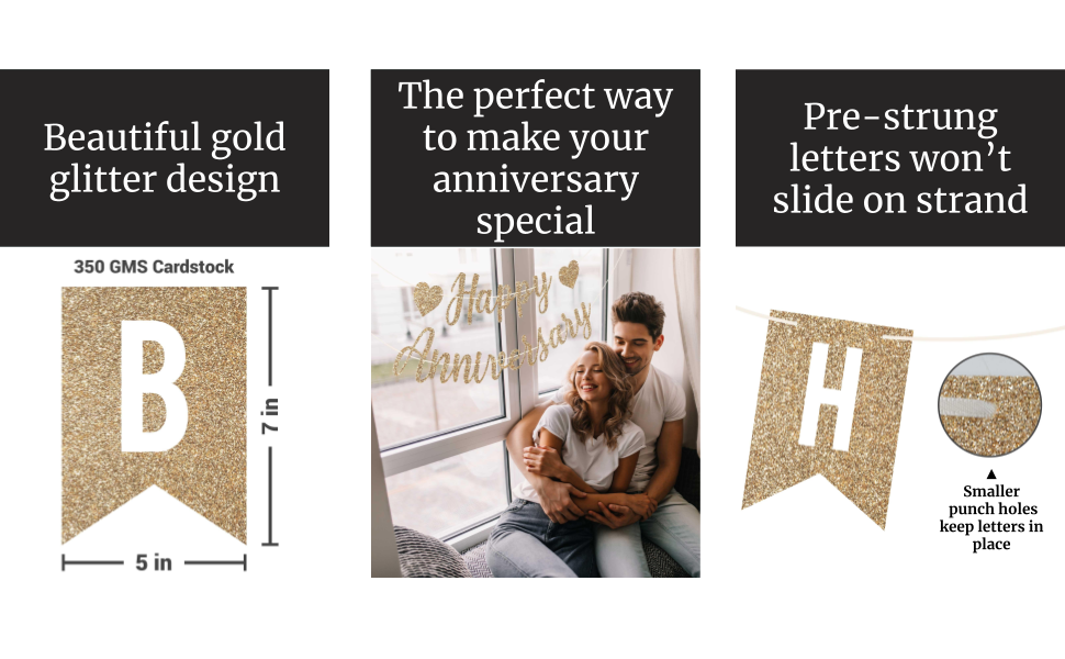 amazon-com-pre-strung-happy-anniversary-banner-no-diy-gold-glitter-wedding-anniversary-party-banner-in-script-pre-strung-garland-on-6-ft-strands-wedding-decorations-decor-did-we-mention