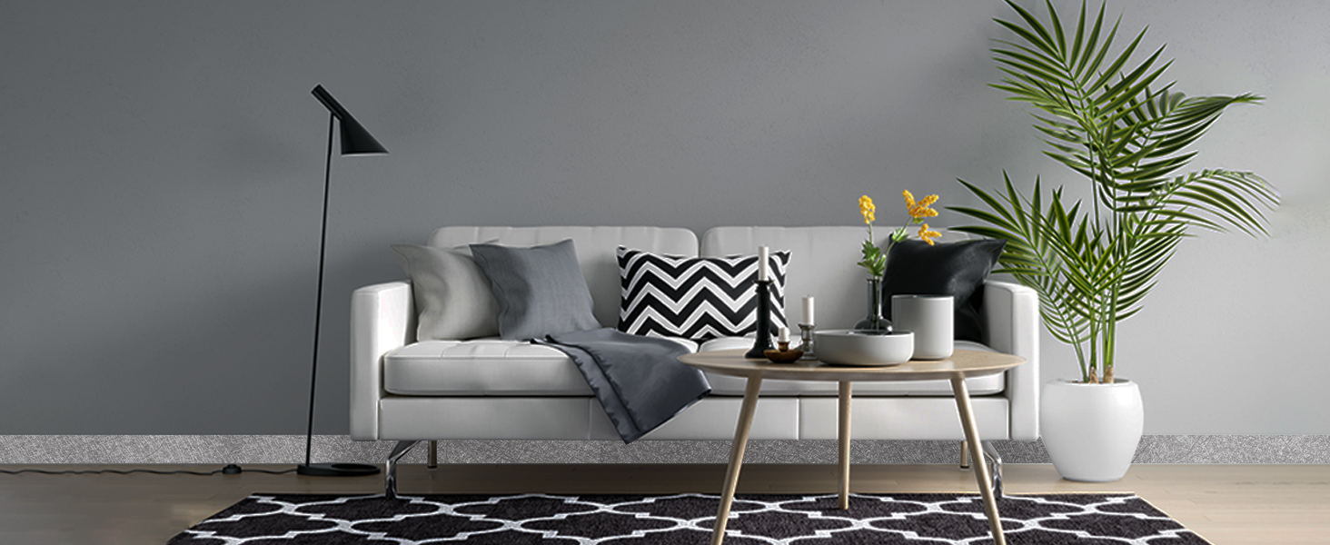 Avinyl 10M Gray Silk Mirror Border Peel and Stick for Bathroom Decor