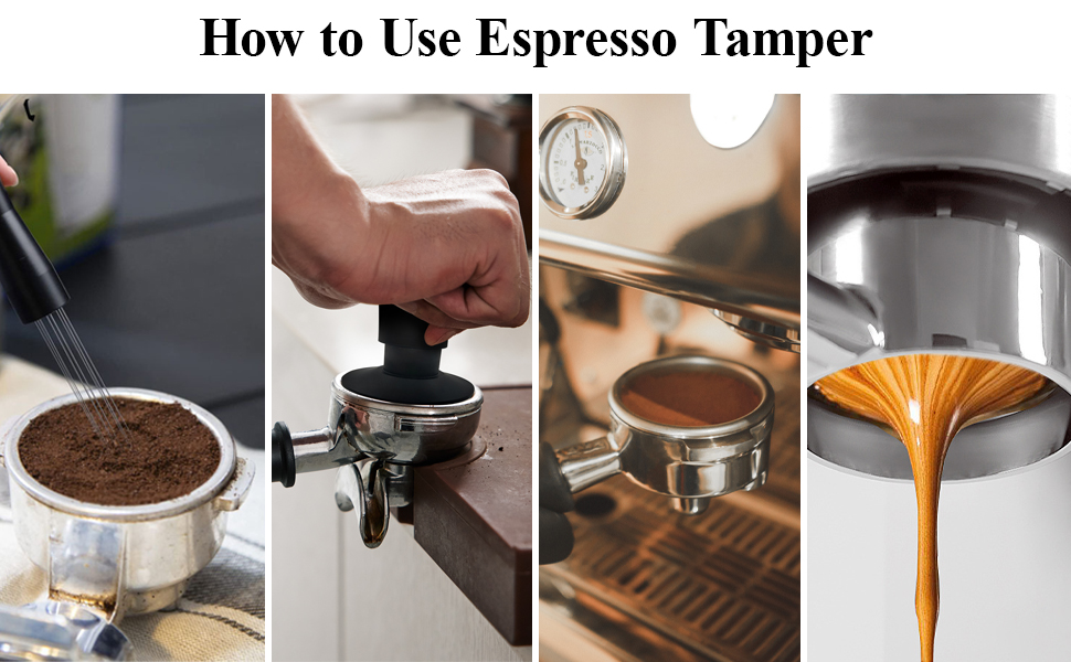 BATHTOR 58.5mm Coffee Espresso Tamper Set, Tamper for