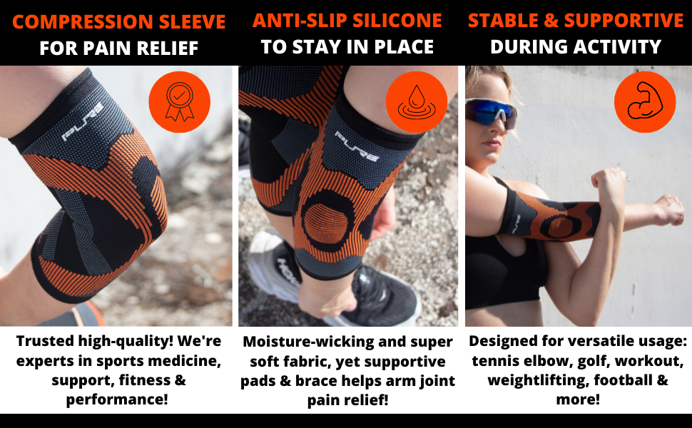 Elbow brace for tendonitis elbow brace for men Elbow compression sleeve Pads Volleyball Golfers 