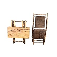 Amazon.com - Phat Tommy Hickory Wood Folding Table - Square