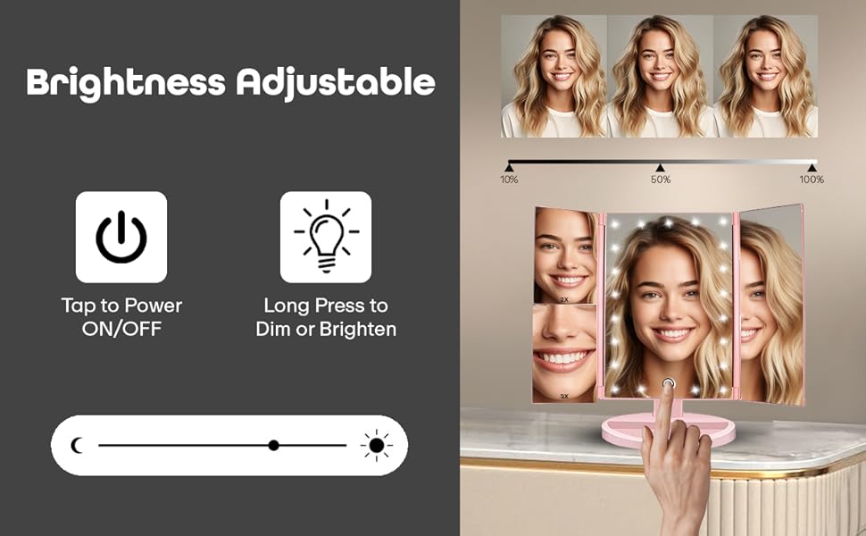 Trifold Vanity Mirror