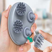 Gion electric scalp massage, portable head massage with 4 removable massage claws, hair skull scratch scrattor hair growth and stress relax (1pcs) for full body massage Waterproof, rechargeable handheld massage