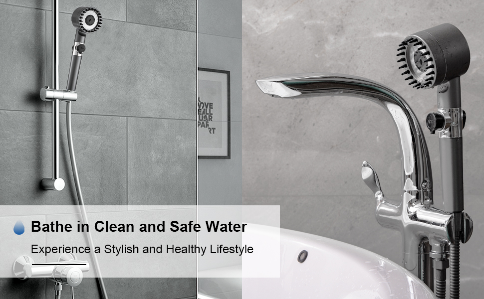 Shower Head with Handheld,Booster Hand Held Detachable Showerhead with