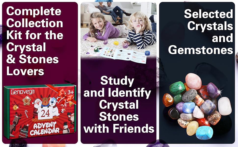 Crystals Christmas Advent Calendar 2023, Countdown Natural