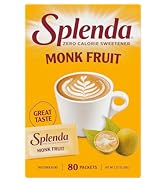 SPLENDA Naturals Monk Fruit Zero Calorie All Natural Sweetener Substitute, Keto Sugar Alternative...